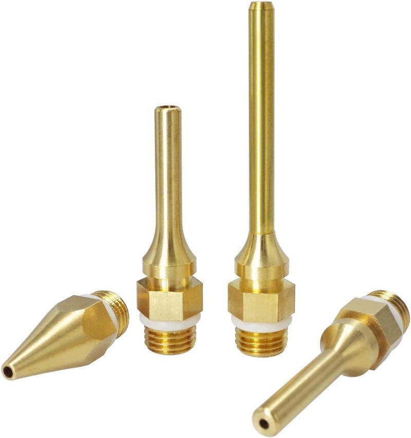Wolfride 4Pcs Glue Gun Nozzle Set Hot Glue Gun Tips 10.8mm Thread Interchangeable Copper Nozzle Bore Diameter 2mm 3mm - Image 5